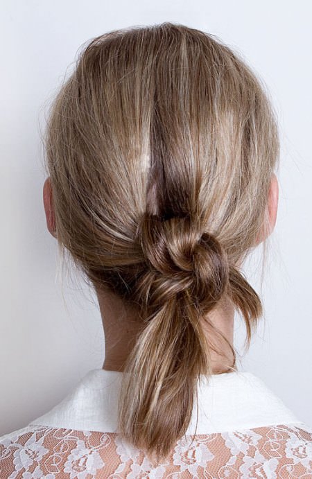 Knot ponytail easy hairstyles to make at home
