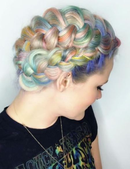 rainbow-updo captivating long hairstyles for black women