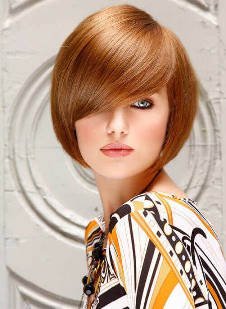 rounded bob with fancy bangs