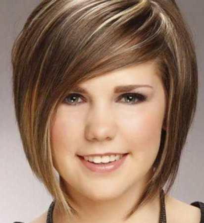 A line Acut hairstyles for round faces