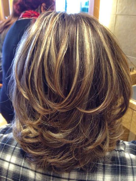 Allover layers for medium haircuts