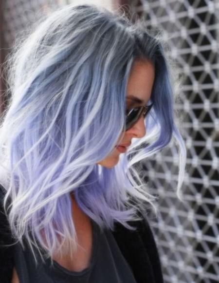 Blue beauty ombre hair ideas for cropped locks