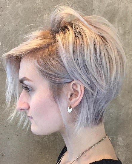 Long tapered pixie with side bangs choppy pixie cuts