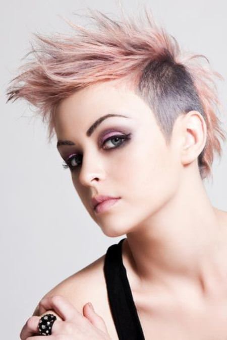 Mohawked short hairstyles for thick hair