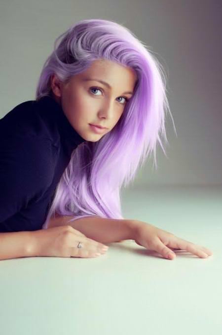 purple pastel trendy pastel hair color