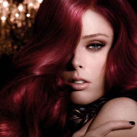 Ripe rasberry burgundy hair color
