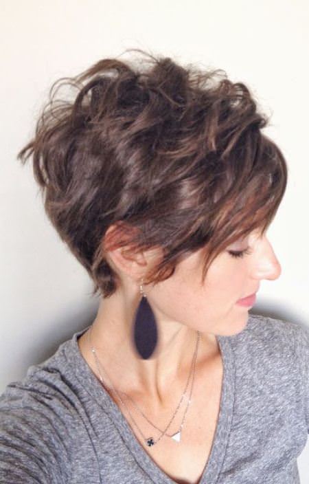 pixie with long bangs short wavy hairstyles for girls