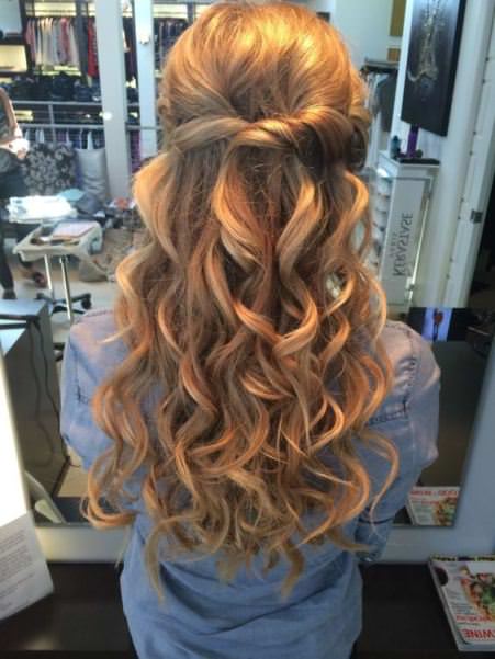 Twist it and pin it half natural curly hairstyles