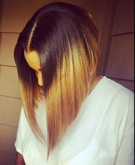 angled bob trendy brown ombre hair ideas
