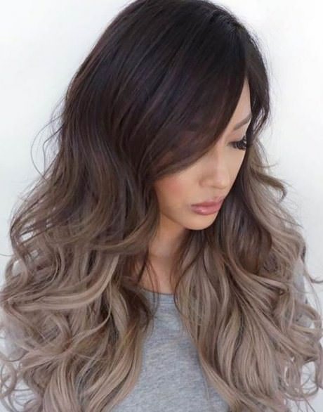 ash blonde with earth tone ash blonde and silver ombre