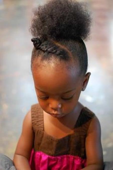 bantu knot puff black girl hairstyles