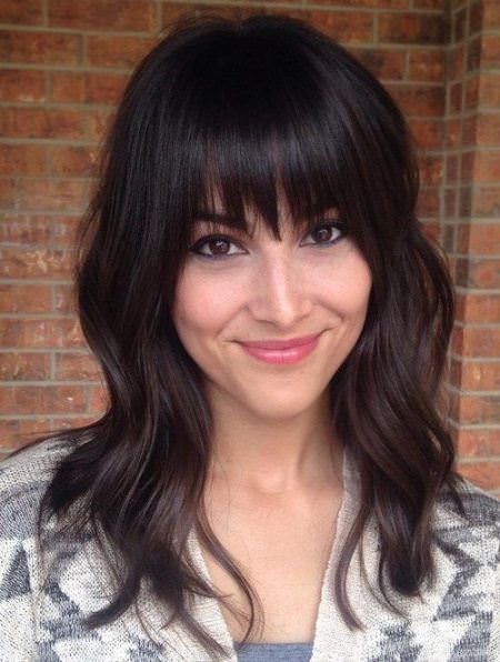 Medium Length Haircuts With Bangs Pictures