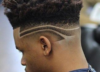 high top with stretched lines taper fade cuts for men