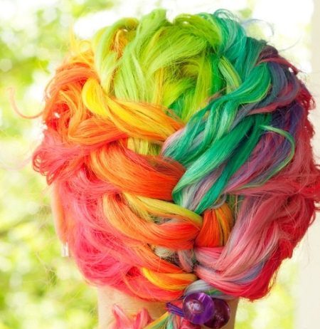 pastel neon trendy pastel hair color