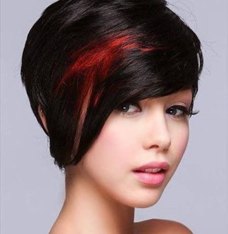 pixie with streaked long bangs pixie haircuts for thick hair
